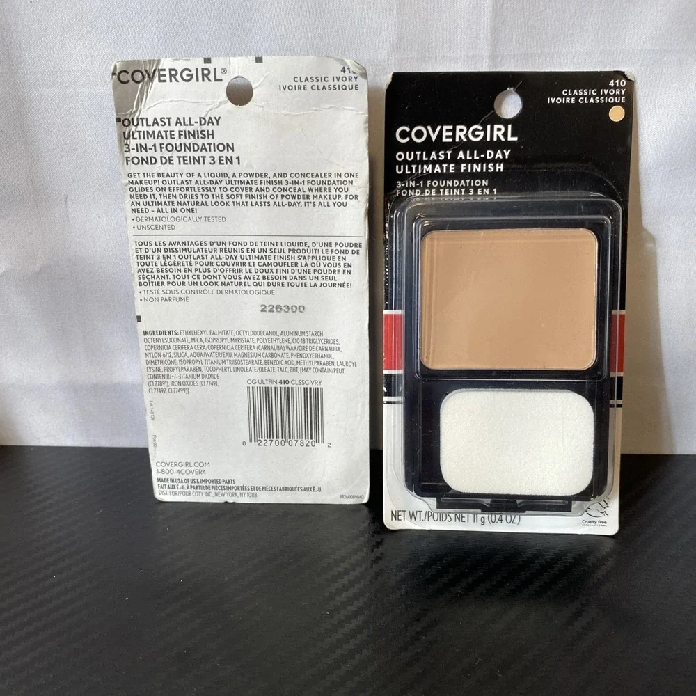 (2) COVERGIRL Outlast All-Day Ultimate Finish‎ Foundation, Classic Ivory (.4 Oz)
